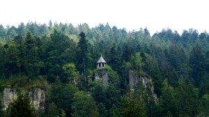 Campingbus-Urlaub Schwarzwald Burgbachwasserfall Unterstand